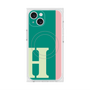 プレミアムスクエアケース with MagSafe［ オリジナル - initial color line - H green ］