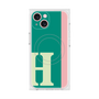 プレミアムスクエアケース with MagSafe［ オリジナル - initial color line - H green ］