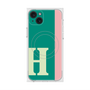 プレミアムスクエアケース with MagSafe［ オリジナル - initial color line - H green ］
