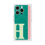 プレミアムスクエアケース with MagSafe［ オリジナル - initial color line - H green ］