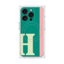 プレミアムスクエアケース with MagSafe［ オリジナル - initial color line - H green ］