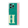 プレミアムスクエアケース with MagSafe［ オリジナル - initial color line - H green ］