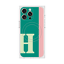 プレミアムスクエアケース with MagSafe［ オリジナル - initial color line - H green ］
