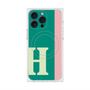 プレミアムスクエアケース with MagSafe［ オリジナル - initial color line - H green ］