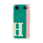 プレミアムスクエアケース with MagSafe［ オリジナル - initial color line - H green ］