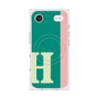 プレミアムスクエアケース with MagSafe［ オリジナル - initial color line - H green ］