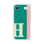 プレミアムスクエアケース with MagSafe［ オリジナル - initial color line - H green ］