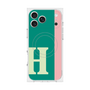 プレミアムスクエアケース with MagSafe［ オリジナル - initial color line - H green ］