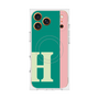 プレミアムスクエアケース with MagSafe［ オリジナル - initial color line - H green ］