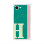 プレミアムスクエアケース with MagSafe［ オリジナル - initial color line - H green ］
