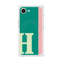 プレミアムスクエアケース with MagSafe［ オリジナル - initial color line - H green ］