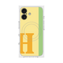 プレミアムスクエアケース with MagSafe［ オリジナル - initial color line - H yellow ］