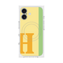 プレミアムスクエアケース with MagSafe［ オリジナル - initial color line - H yellow ］