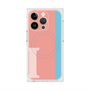 プレミアムスクエアケース with MagSafe［ オリジナル - initial color line - I pink ］
