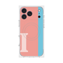 プレミアムスクエアケース with MagSafe［ オリジナル - initial color line - I pink ］