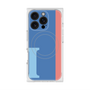 プレミアムスクエアケース with MagSafe［ オリジナル - initial color line - I blue ］