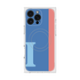 プレミアムスクエアケース with MagSafe［ オリジナル - initial color line - I blue ］