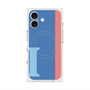 プレミアムスクエアケース with MagSafe［ オリジナル - initial color line - I blue ］