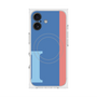 プレミアムスクエアケース with MagSafe［ オリジナル - initial color line - I blue ］