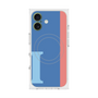 プレミアムスクエアケース with MagSafe［ オリジナル - initial color line - I blue ］