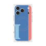 プレミアムスクエアケース with MagSafe［ オリジナル - initial color line - I blue ］