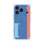 プレミアムスクエアケース with MagSafe［ オリジナル - initial color line - I blue ］