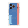 プレミアムスクエアケース with MagSafe［ オリジナル - initial color line - I blue ］