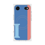 プレミアムスクエアケース with MagSafe［ オリジナル - initial color line - I blue ］