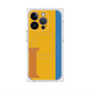 プレミアムスクエアケース with MagSafe［ オリジナル - initial color line - I orange ］