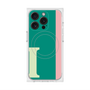 プレミアムスクエアケース with MagSafe［ オリジナル - initial color line - I green ］