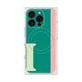 プレミアムスクエアケース with MagSafe［ オリジナル - initial color line - I green ］