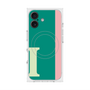 プレミアムスクエアケース with MagSafe［ オリジナル - initial color line - I green ］
