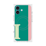 プレミアムスクエアケース with MagSafe［ オリジナル - initial color line - I green ］