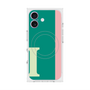 プレミアムスクエアケース with MagSafe［ オリジナル - initial color line - I green ］