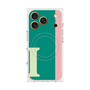プレミアムスクエアケース with MagSafe［ オリジナル - initial color line - I green ］
