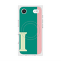 プレミアムスクエアケース with MagSafe［ オリジナル - initial color line - I green ］
