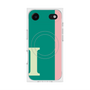 プレミアムスクエアケース with MagSafe［ オリジナル - initial color line - I green ］