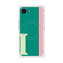 プレミアムスクエアケース with MagSafe［ オリジナル - initial color line - I green ］