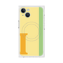 プレミアムスクエアケース with MagSafe［ オリジナル - initial color line - I yellow ］
