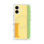 プレミアムスクエアケース with MagSafe［ オリジナル - initial color line - I yellow ］