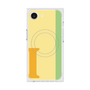 プレミアムスクエアケース with MagSafe［ オリジナル - initial color line - I yellow ］