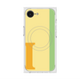 プレミアムスクエアケース with MagSafe［ オリジナル - initial color line - I yellow ］