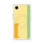 プレミアムスクエアケース with MagSafe［ オリジナル - initial color line - I yellow ］
