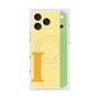 プレミアムスクエアケース with MagSafe［ オリジナル - initial color line - I yellow ］