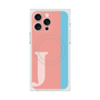 プレミアムスクエアケース with MagSafe［ オリジナル - initial color line - J pink ］