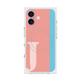 プレミアムスクエアケース with MagSafe［ オリジナル - initial color line - J pink ］