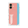 プレミアムスクエアケース with MagSafe［ オリジナル - initial color line - J pink ］