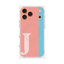 プレミアムスクエアケース with MagSafe［ オリジナル - initial color line - J pink ］