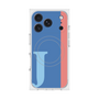 プレミアムスクエアケース with MagSafe［ オリジナル - initial color line - J blue ］