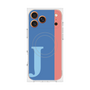プレミアムスクエアケース with MagSafe［ オリジナル - initial color line - J blue ］